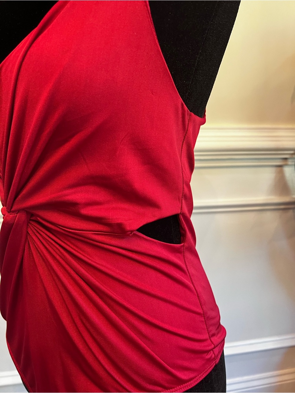 Lulus Red Twist-Front Spaghetti Strap Bodysuit - Picture 4 of 7
